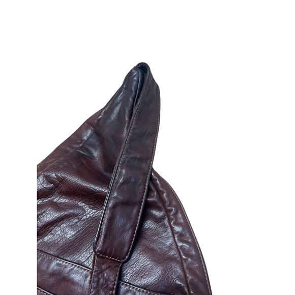 Vintage Unisex Ameri Brown Leather Hiking Healthy Sling Bag 19” USA Made main image 9